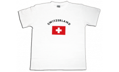 T-Shirt Schweiz, weiß, Größe M, Round-T