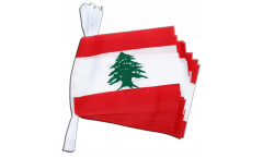 Fahnenkette Libanon - 15 x 22 cm