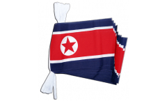 Fahnenkette Nordkorea - 15 x 22 cm