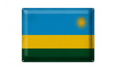 Blechschild Ruanda