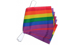 Fahnenkette Regenbogen - 15 x 22 cm