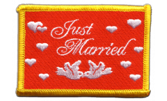 Aufnäher Just Married - 8 x 6 cm