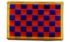 Aufnäher Karo Rot-Blau - 8 x 6 cm