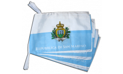 Fahnenkette San Marino - 30 x 45 cm