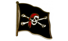 Flaggen-Pin Pirat mit Kopftuch - 2 x 2 cm