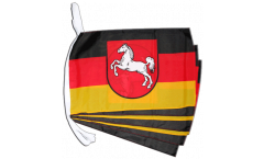 Fahnenkette Deutschland Niedersachsen - 30 x 45 cm