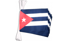 Fahnenkette Kuba - 15 x 22 cm