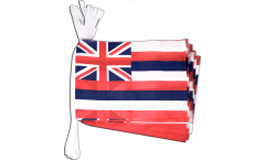 Fahnenkette USA Hawaii - 15 x 22 cm