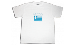 T-Shirt Griechenland, weiß, Größe L, Round-T