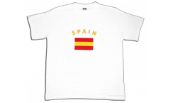 T-Shirt Spanien, weiß, Größe L, Round-T