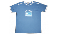 T-Shirt Griechenland, blau-weiß, Größe XXL, Soccer-T