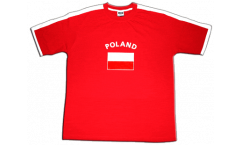 T-Shirt Polen, rot-weiß, Größe L, Runner-T