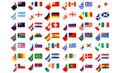 Stockflaggen-Set Fussball 2010, 32 Nationen - 30 x 45 cm