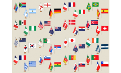Tischflaggen-Set Fussball 2010, 32 Nationen - 15 x 22 cm