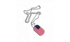 Dog Tag USA - 3 x 5 cm