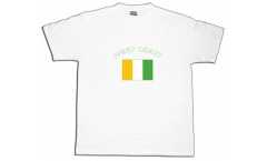 T-Shirt Elfenbeinküste, weiß, Größe L, Round-T
