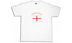 T-Shirt England, weiß, Größe L, Round-T