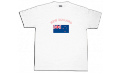 T-Shirt Neuseeland, weiß, Größe S, Round-T