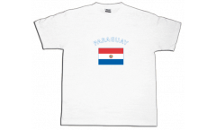 T-Shirt Paraguay, weiß, Größe M, Round-T