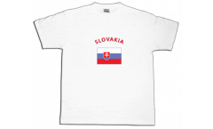 T-Shirt Slowakei, weiß, Größe L, Round-T