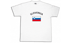 T-Shirt Slowenien, weiß, Größe XL, Round-T