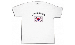 T-Shirt Südkorea, weiß, Größe XXL, Round-T