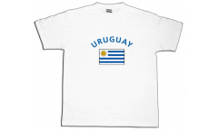 T-Shirt Uruguay, weiß, Größe L, Round-T