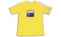 T-Shirt Australien, gelb-weiß, Größe XL