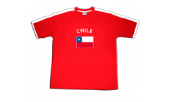 T-Shirt Chile, rot-weiß, Größe L
