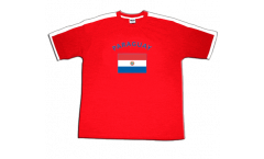 T-Shirt Paraguay, rot-weiß, Größe M