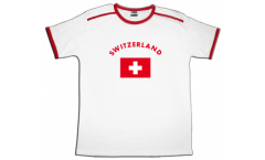 T-Shirt Schweiz, weiß-rot, Größe S