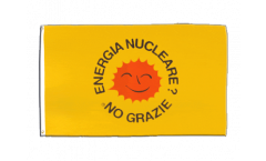 Flagge Atomkraft Nein Danke italienisch - Energia Nucleare No Grazie