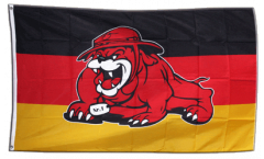 Flagge Deutschland mit Bulldogge
