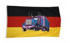 Flagge Deutschland mit LKW