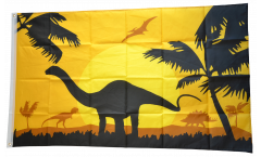 Flagge Dinosaurier Landschaft
