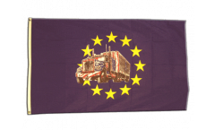 Flagge Europäische Union EU mit LKW