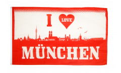 Flagge Fanflagge I Love München