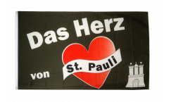 Flagge Fanflagge St. Pauli - Das Herz von St. Pauli