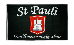 Flagge Fanflagge St. Pauli - You'll never walk alone