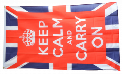 Flagge Großbritannien Keep calm and carry on