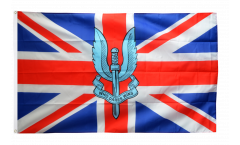 Flagge Großbritannien mit SAS Logo - Who dares wins