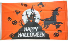 Flagge Happy Halloween orange