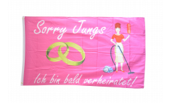 Flagge Junggesellinenabschied - Sorry Jungs!