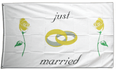 Flagge Just Married Rosen