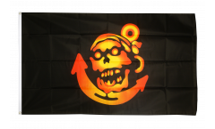 Flagge Pirat golden mit Anker