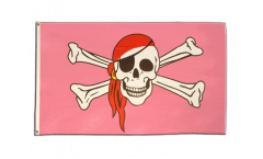 Flagge Pirat pink