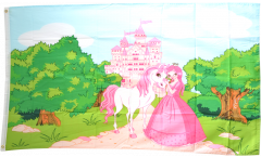 Flagge Prinzessin mit Märchenschloss