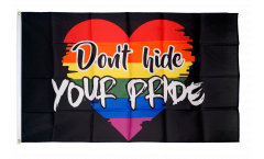 Flagge Regenbogen Don't hide Your Pride