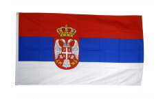 Flagge Serbien mit Wappen