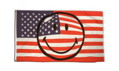 Flagge Smiley USA